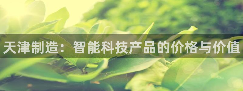 天宏娱乐注册：天津制造：智能科技产品的价格与价值