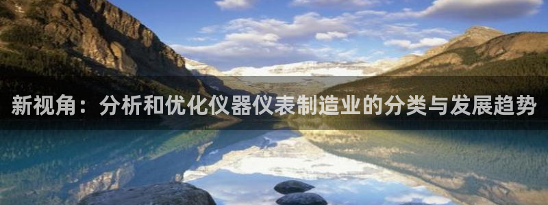 天宏娱乐大叔团队介绍：新视角：分析和优化仪器仪表制造业的分类