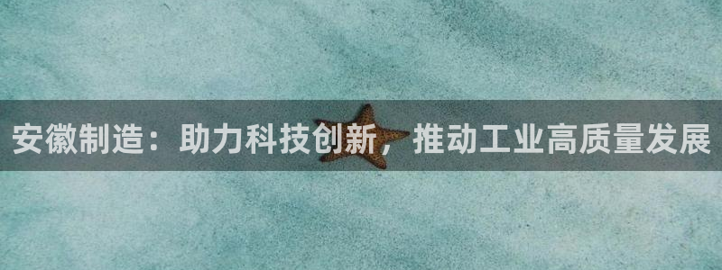 天宏娱乐平台：安徽制造：助力科技创新，推动工业高质量发展