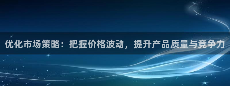 天宏娱乐男孩团：优化市场策略：把握价格波动，提升产品质量与竞