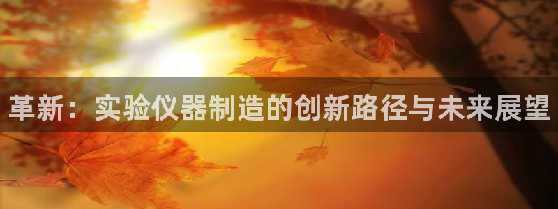 天宏娱乐韩叔抖音：革新：实验仪器制造的创新路径与未来展望