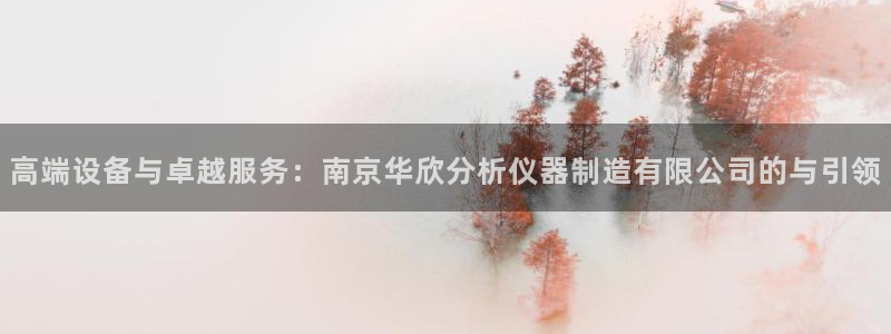 天宏娱乐 网址：高端设备与卓越服务：南京华欣分析仪器制造有限