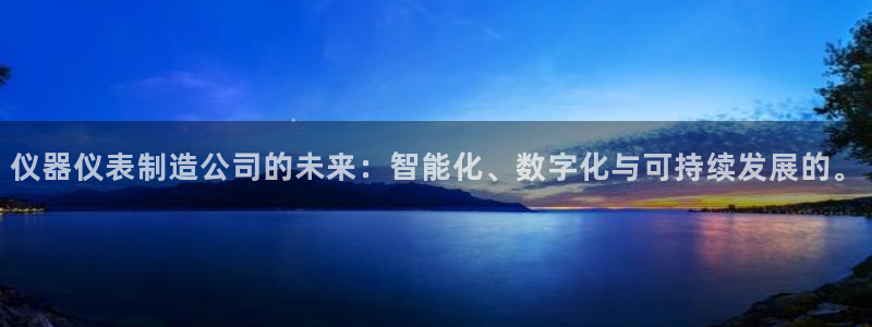 天宏娱乐男神：仪器仪表制造公司的未来：智能化、数字化与可持续