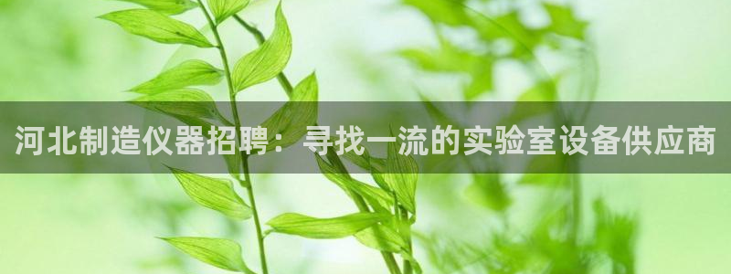 天宏娱乐男孩团：河北制造仪器招聘：寻找一流的实验室设备供应商