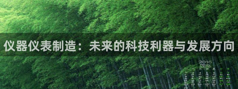 天宏娱乐学：仪器仪表制造：未来的科技利器与发展方向
