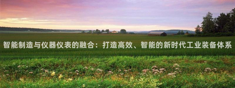 天宏娱乐丨金手指17：智能制造与仪器仪表的融合：打造高效、智