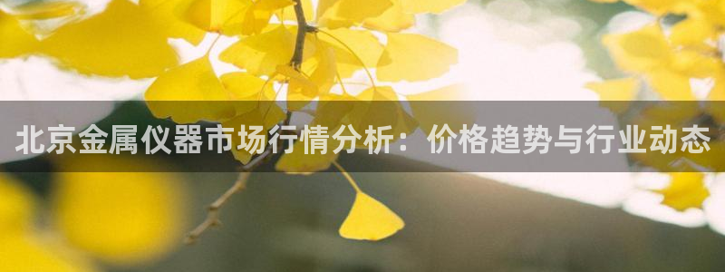 天宏娱乐实f力443593：北京金属仪器市场行情分析：价格趋