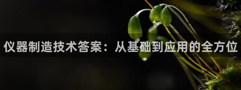 天跃娱乐天宏娱乐：仪器制造技术答案：从基础到应用的全方位