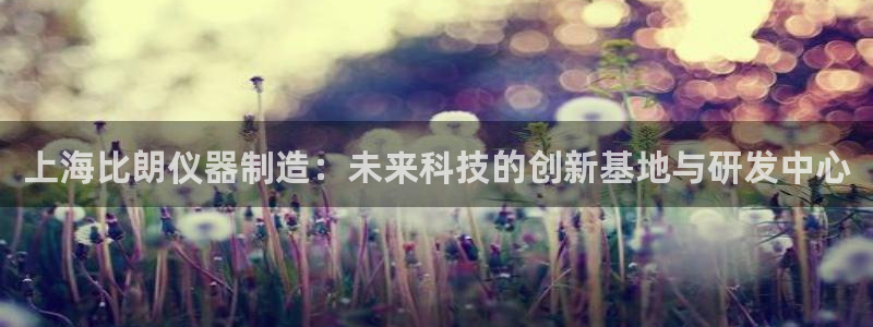 天宏娱乐君叔：上海比朗仪器制造：未来科技的创新基地与研发中心